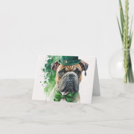 Lycklig St. Patrick-Day Card med Hund Kort