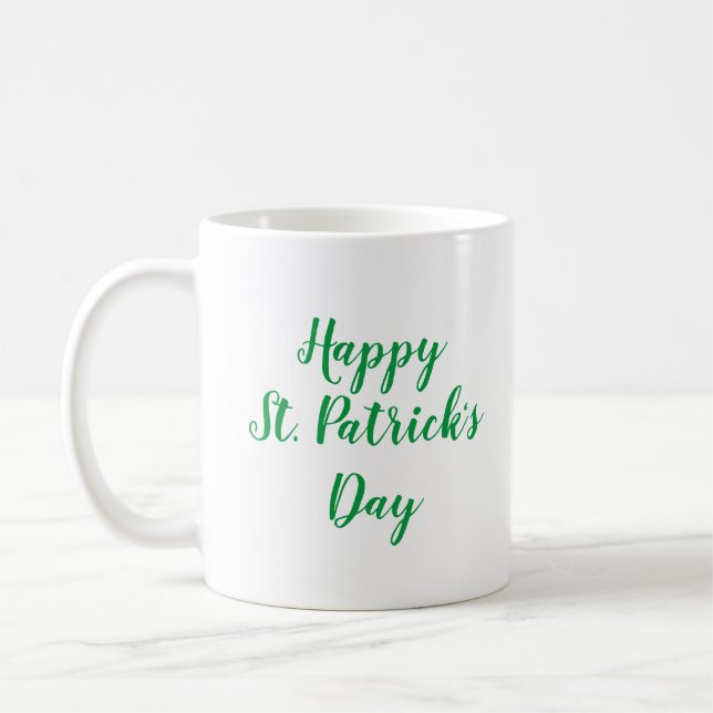 Lycklig St. Patrick Day Grönt Kaffemugg (Vänster)