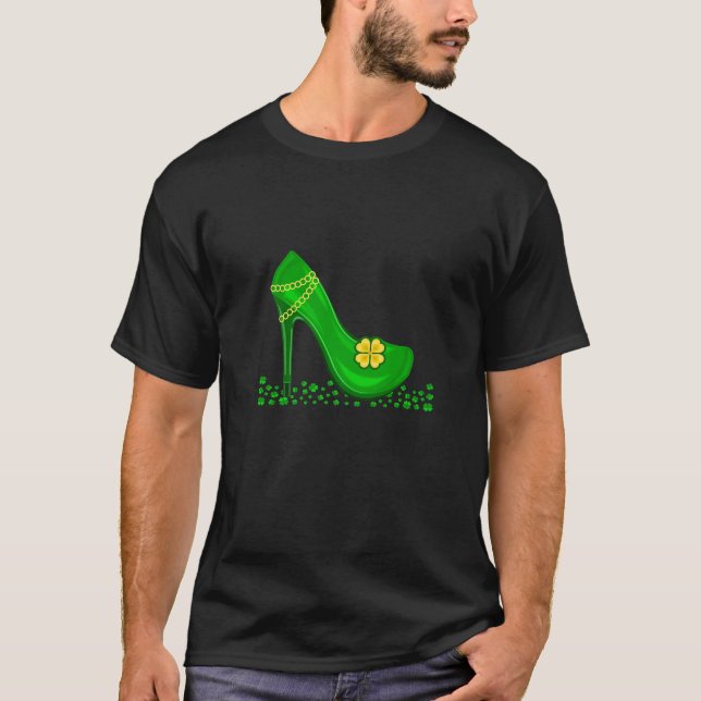 Lycklig St Patrick Day-Grönten Kvinnor med högt vä T Shirt (Framsida)