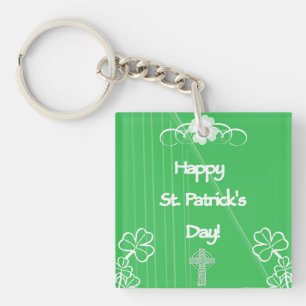 Lycklig St. Patrick Day Nyckelring