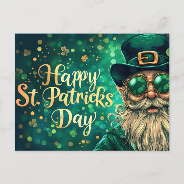 Lycklig St. Patrick-Day Postcard Helg Vykort (Framsida)