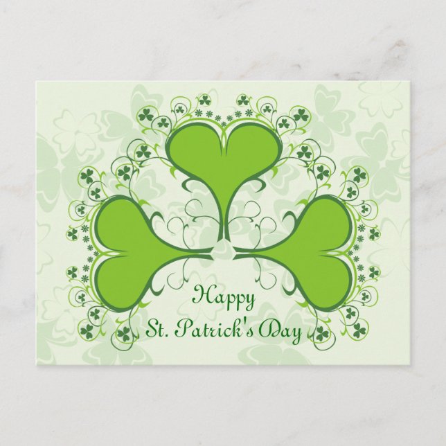 Lycklig St. Patrick-Day Postcard Vykort (Framsida)