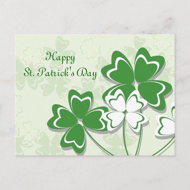Lycklig St. Patrick-Day Postcard Vykort (Framsida)