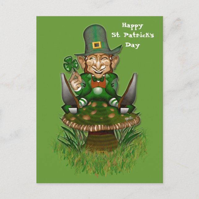 Lycklig St. Patrick-Day Postcard Vykort (Framsida)
