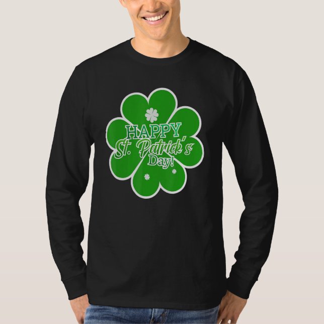 Lycklig St Patrick Day T Shirt (Framsida)