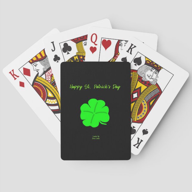 Lycklig St. Patrick-Day, uppspelningskort Casinokort (Baksidan)