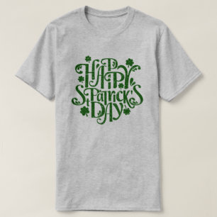 Lycklig St Patrick Elegant Day Retro Typography T Shirt