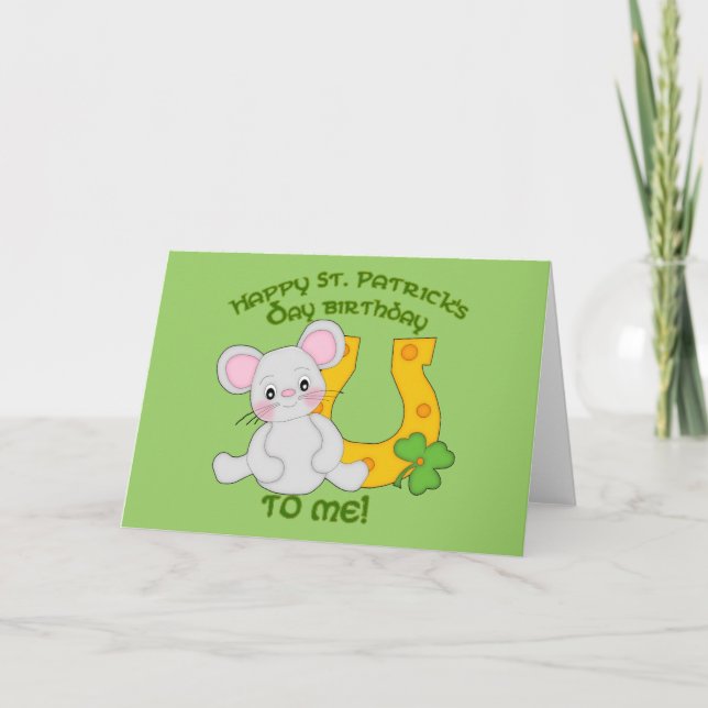 Lycklig St. Patrick födelsedag åt mig! Kort (Framsida)