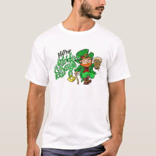 Lycklig St.Patrick 'S Day Beer Horseshoe T Shirt