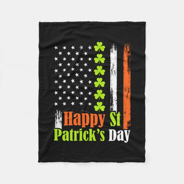 Lycklig St Patrick S Day Fleecefilt (Framsidan)