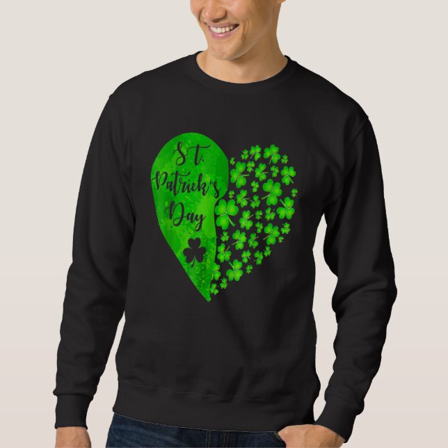 Lycklig St Patrick S Day Funny Saint patrick Irish Lång Ärmad Tröja (Framsida)