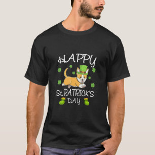 Lycklig St Patrick S Day Funy Saint patrick Corgi T Shirt