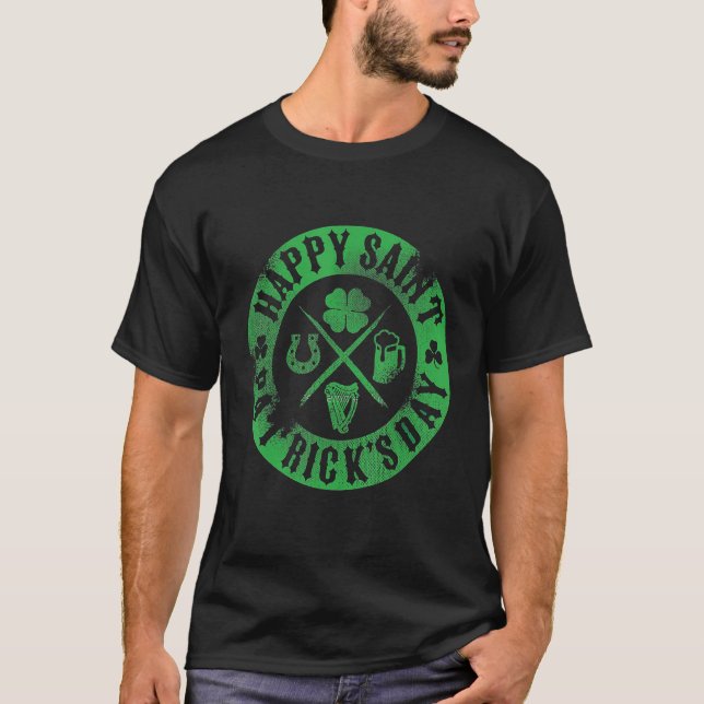 Lycklig St Patrick S Day Irish Inslag Celebrate 2 T Shirt (Framsida)