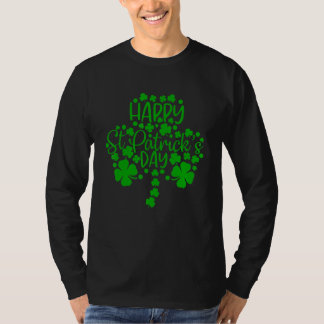 Lycklig St Patrick S Day Shamrock Klöver Manar Kvi T Shirt