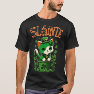 Lycklig St Patrick s Day Slainte Irish Gaelic Toas T Shirt