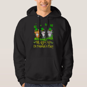 Lycklig St Patrick S Day Three Cute Cats Funny 202 Hoodie