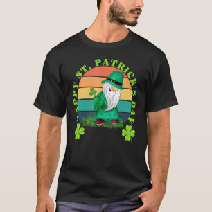 Lycklig St Patrick S Day Vintage Gnomes Saint Padd T Shirt