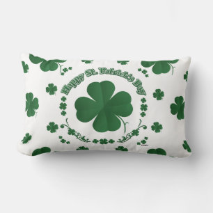 Lycklig St Patrick Shamrocks Lumbarkudde