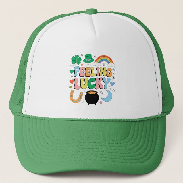 Lycklig St. Patricks Dag Förtrollning Irländsk Sha Keps (Framsida)