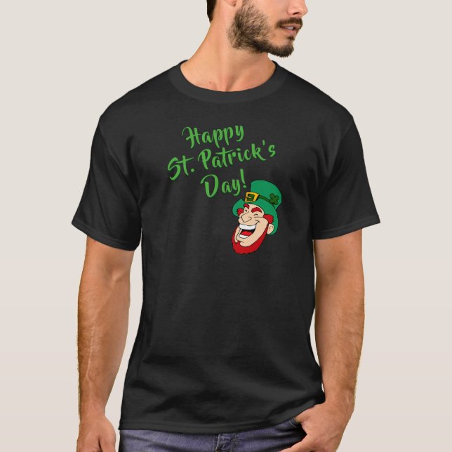 Lycklig St. Patricks dag Kul & Magisk Leprechaun Tröja (Framsida)