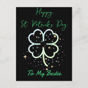 Lycklig St. patricks dag Lucky Shamrocks Simple Helg Vykort