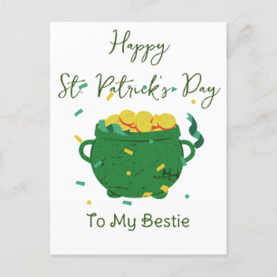 Lycklig St. patricks dag Lucky Shamrocks Simple Helg Vykort
