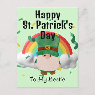 Lycklig St. patricks dag Lucky Shamrocks Simple Helg Vykort