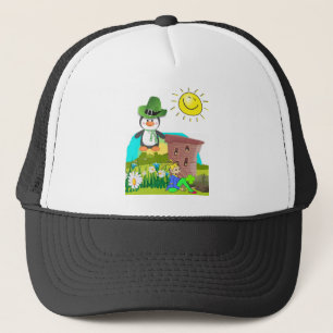 lycklig st. patricks dag penguin leprechaun keps
