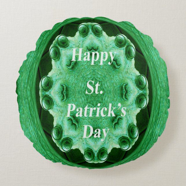 Lycklig St. Patricks dag.... Rund Kudde (Framsidan)