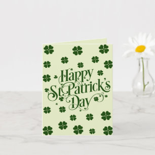 lycklig st patricks dag shamrock anpassad kort