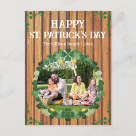 Lycklig St. patricks dag Shamrocks-familjen ett fo Helg Vykort