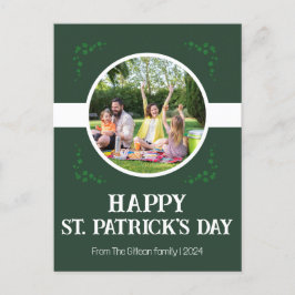 Lycklig St. patricks dag Shamrocks-familjen Ett fo Helg Vykort