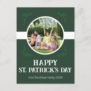 Lycklig St. patricks dag Shamrocks-familjen Ett fo Helg Vykort