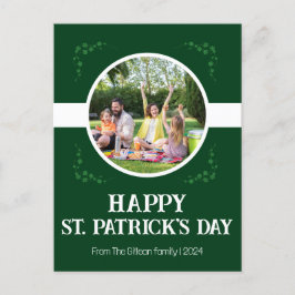 Lycklig St. patricks dag Shamrocks-familjen Ett fo Helg Vykort