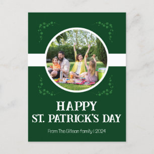 Lycklig St. patricks dag Shamrocks-familjen Ett fo Helg Vykort