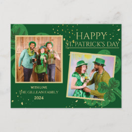 Lycklig St. patricks dag Shamrocks-familjen ett fo Helg Vykort