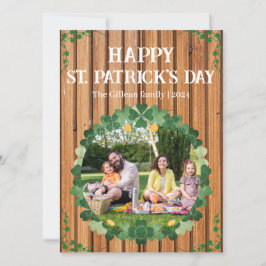 Lycklig St. patricks dag Shamrocks-familjen ett fo Julkort