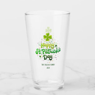 Lycklig St. patricks dag Shamrocks-familjen Namn Glaskopp