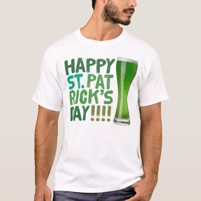lycklig st. patricks dag!!!! t-shirt (Framsida)