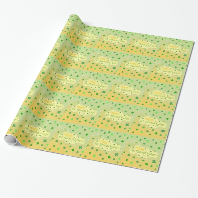 LYCKLIG ST PATRICKS DAY 1 PRESENTPAPPER (Utrullad)