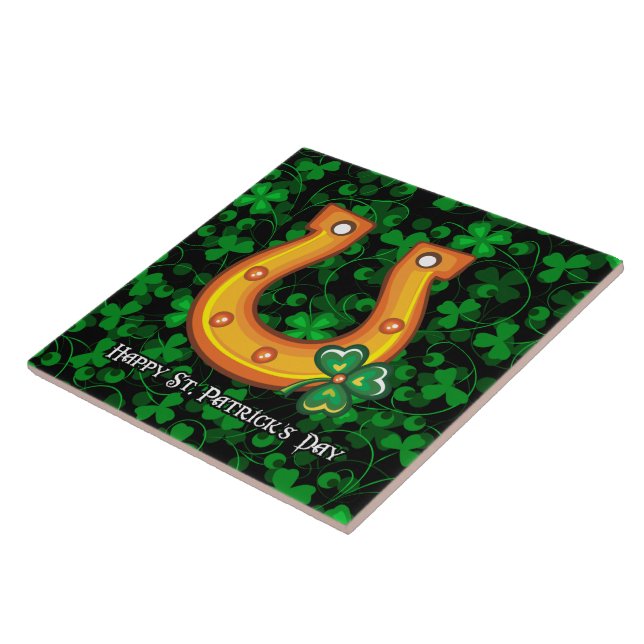 Lycklig St. Patrick's Day 1 Tile Kakelplatta (Sidan)
