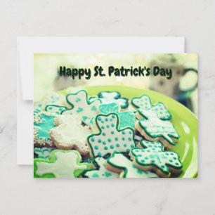 Lycklig St. Patrick's Day 4 Löv Klöver Cookies Vykort