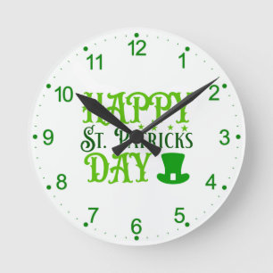 Lycklig St. Patrick's Day-88489 Rund Klocka