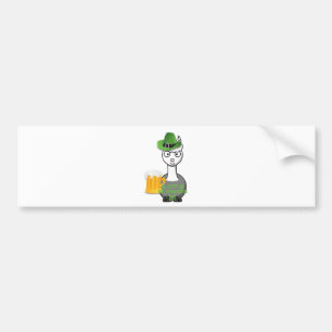 lycklig st patricks day alpaca bildekal