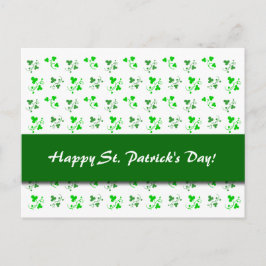 Lycklig St. Patrick's Day Anpassningsbar Shamrock Vykort