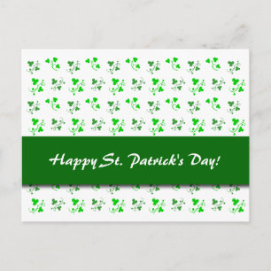 Lycklig St. Patrick's Day Anpassningsbar Shamrock Vykort