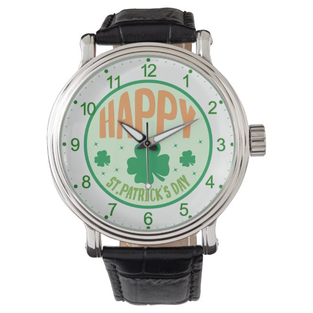 Lycklig St patrick's day Armbandsur (Framsida)