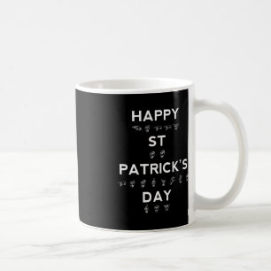 Lycklig St patrick's day ASL-Dövets medvetenhet Kaffemugg