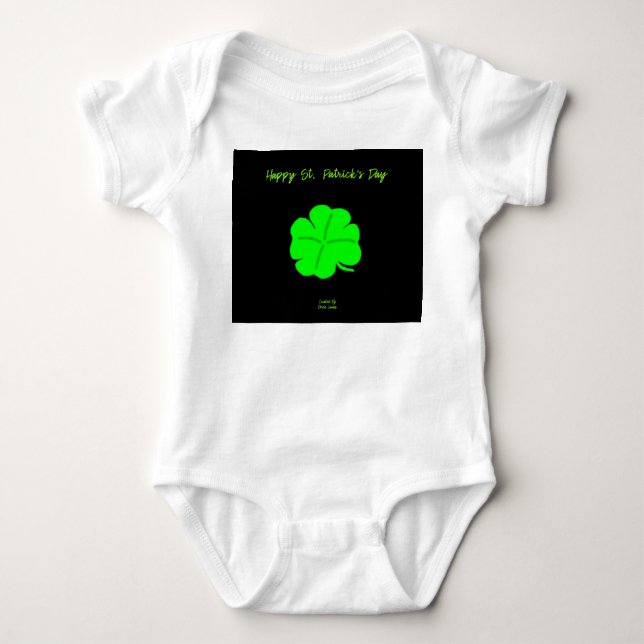 Lycklig St. Patrick's Day Baby Jersey Bodykostym T Shirt (Framsida)