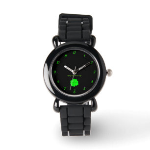 Lycklig St. Patrick's Day Barn Silver Watch Armbandsur